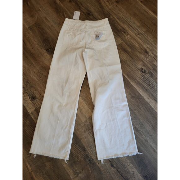 Vervet Flying Monkey 90s Vintage Loose Wide Leg Jeans 28 NEW White Destroyed - Picture 6 of 6